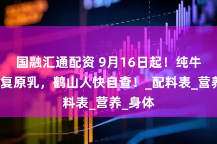 国融汇通配资 9月16日起！纯牛奶禁用复原乳，鹤山人快自查！_配料表_营养_身体